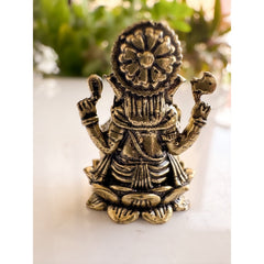 Pure Brass Miniature Ganesh Ji Murti Sitting On Lotus