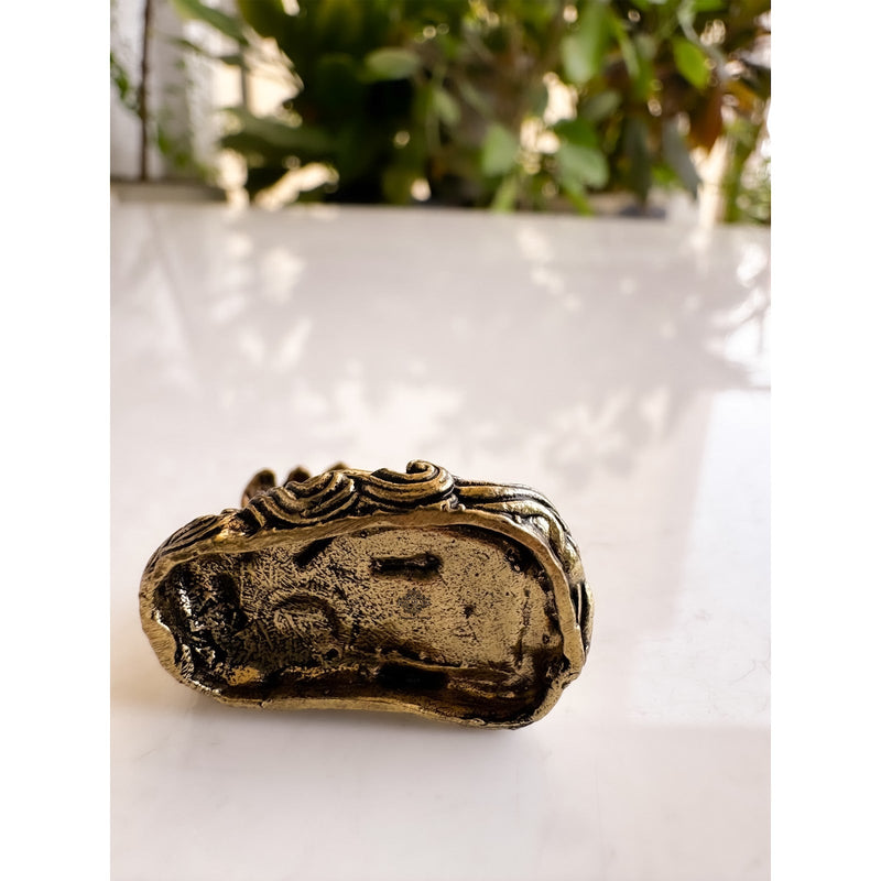 Pure Brass Miniature Lakshmi Narayana Ji Murti - 3.048 cm