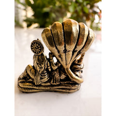 Pure Brass Miniature Lakshmi Narayana Ji Murti - 3.048 cm