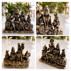 Pure Brass Miniature Shiv Family Murti - 3.30 cm