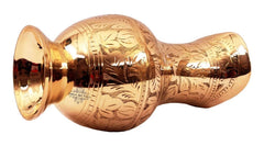 Handmade Pure Brass Jug Pitcher with Glass Set with Mughlai Style, Drinkware, Tableware