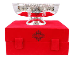 Silver Plated M Hammered Design Bowl 500 ML with Box