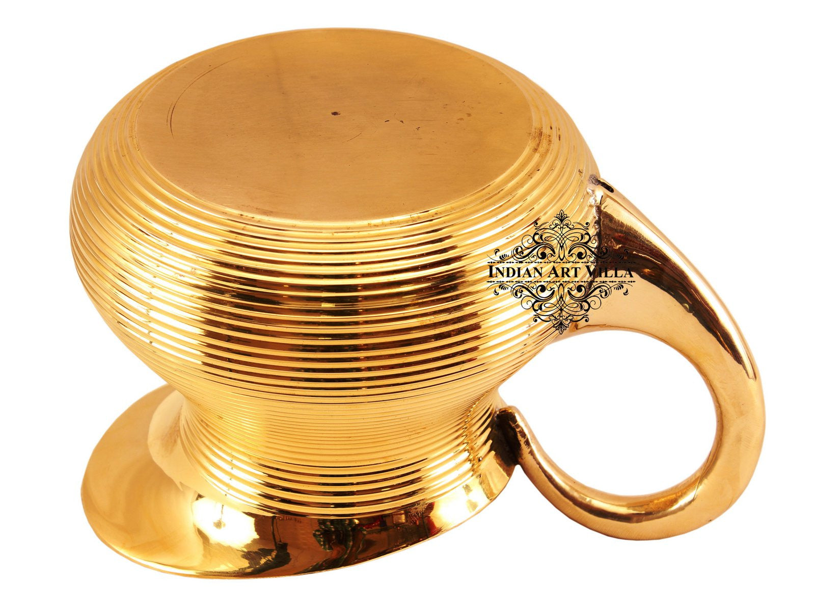 Handmade Pure Brass Lining Design Jug, Drinkware, Serveware, Tableware