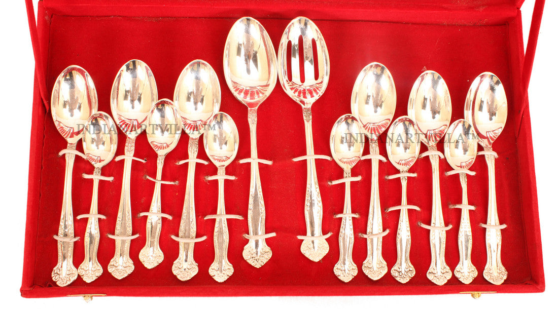 Pure Silver Plated Cutlery Designer Set of 27 Pieces