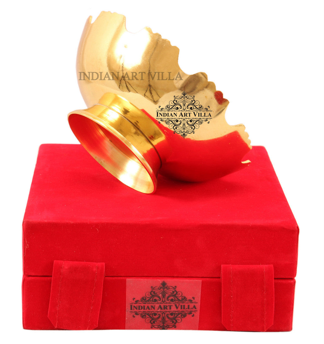 Handcrafted Pure Silver Plated Gold Polished Designer Bowl with Red Gift Box