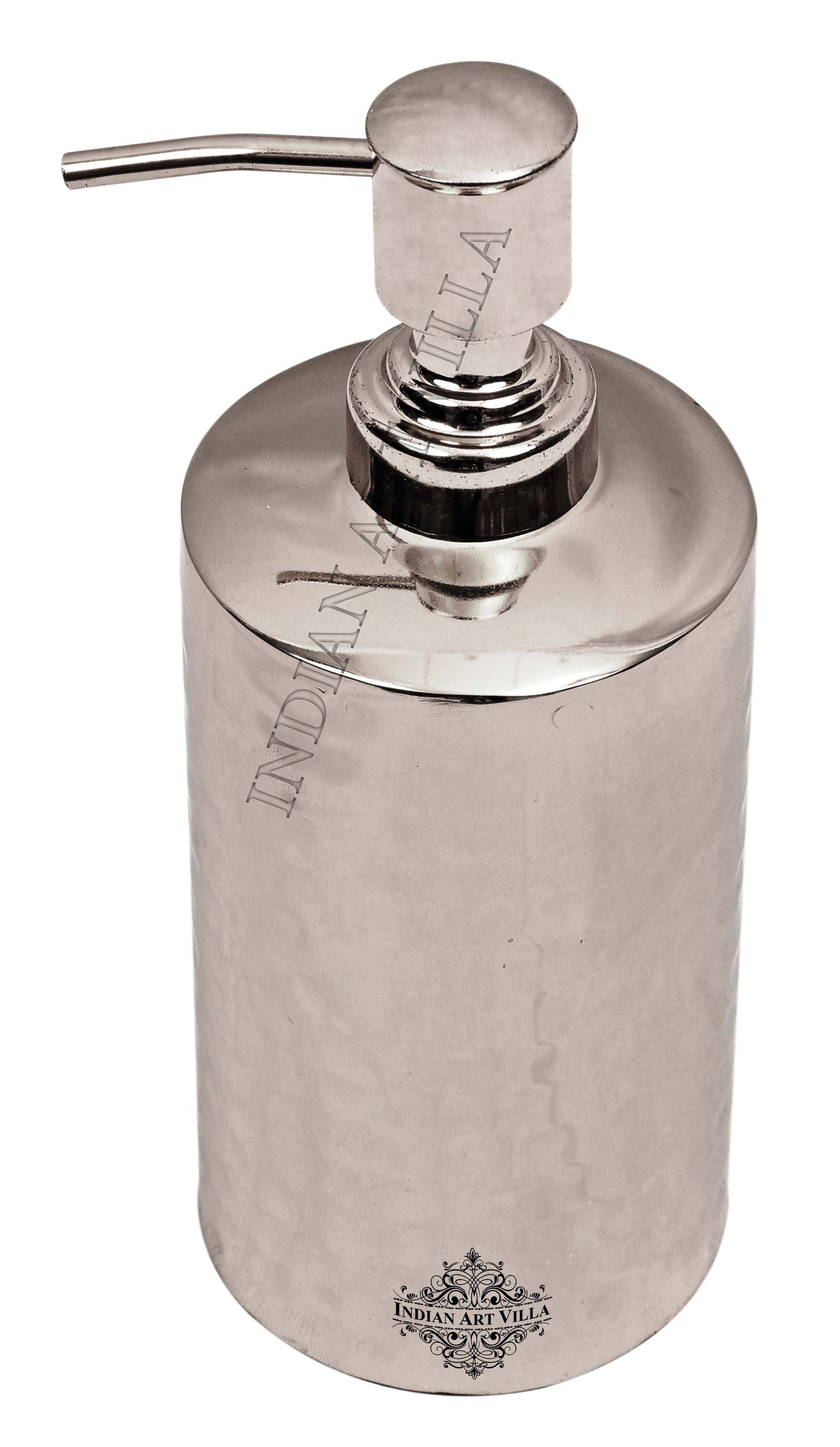 Steel Hammered Round Soap Dispenser