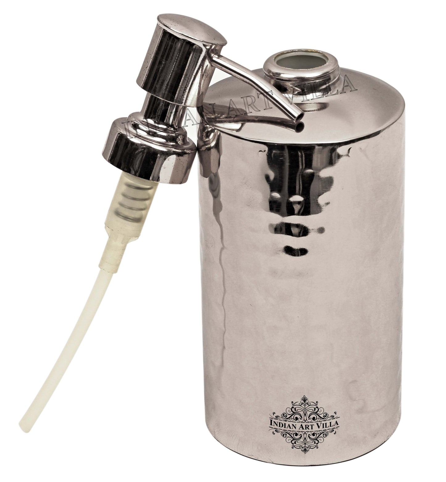 Steel Hammered Round Soap Dispenser