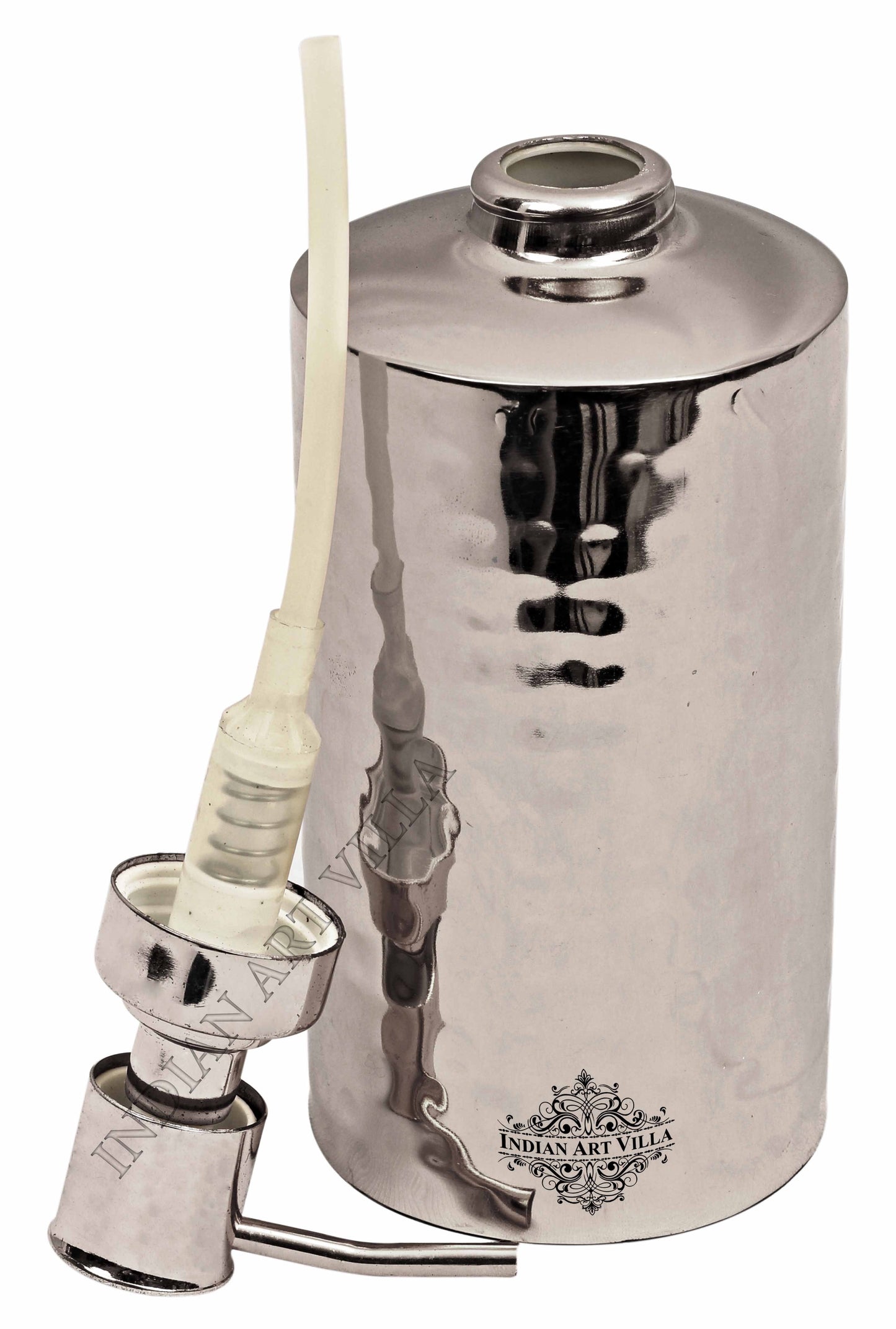 Steel Hammered Round Soap Dispenser