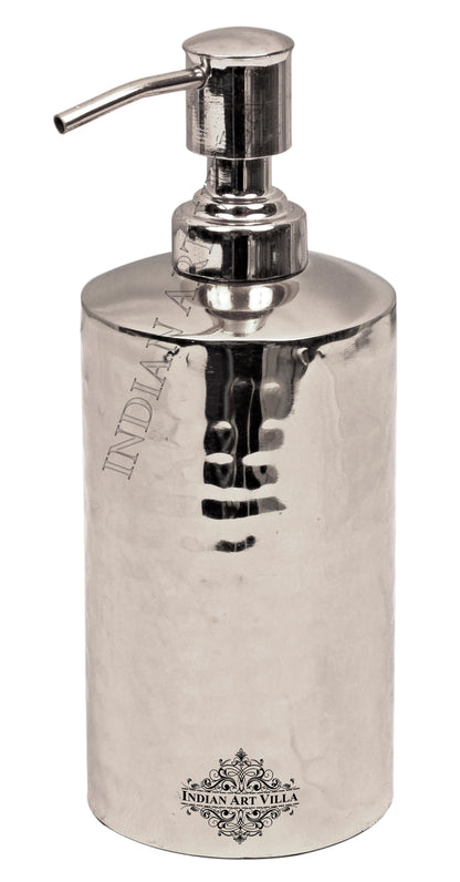 Steel Hammered Round Soap Dispenser