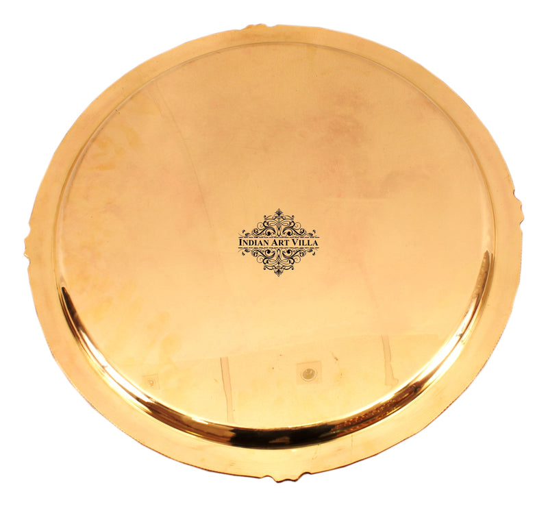 Brass Thali Dinner set of 7 pieces, Mughlai Style, Embossed Design | Dinnerware