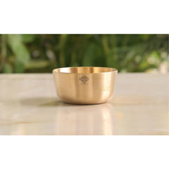 Handcrafted Pure Brass Dinner Set with Matt Finish Design, Dinnerware, Tableware, 7 Pieces Set