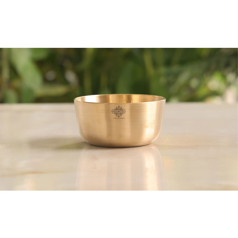 Handcrafted Pure Brass Dinner Set with Matt Finish Design, Dinnerware, Tableware, 7 Pieces Set