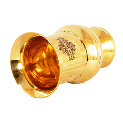 Pure Brass Gold Vertical Lining Glass 250 ML