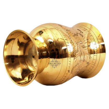 Pure Brass Mughlai Style Tumbler - 415 ml