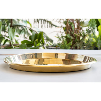 Brass Handmade Designer Thali, Plate with perfect Space & Raised Borders, Dinnerware, Tableware