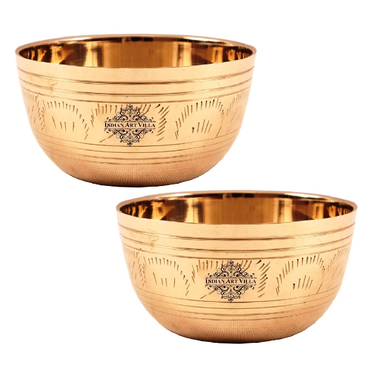 Brass Engraved Bowls, Serveware, Tableware, Dinnerware