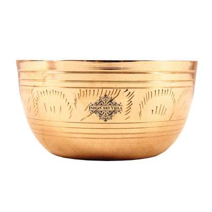 Brass Engraved Bowls, Serveware, Tableware, Dinnerware