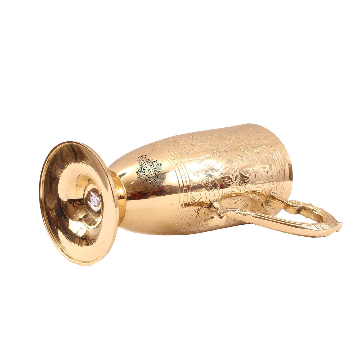 Pure Brass Designer Kalamkari Jug  with Designer Handle- 1600 ML