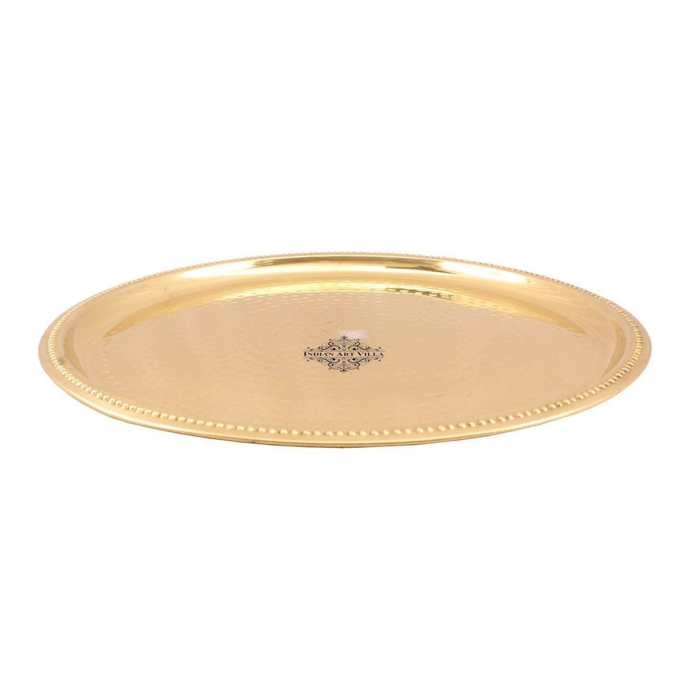 Brass Hammered Serving Plate, Tableware, Serveware, Dinnerware