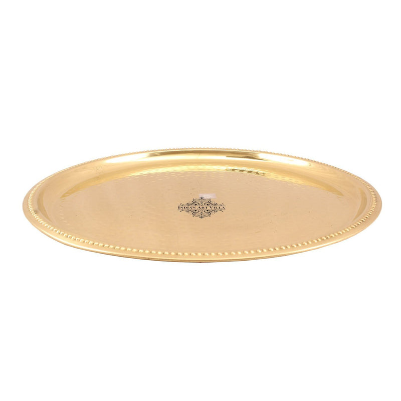 Brass Hammered Serving Plate, Tableware, Serveware, Dinnerware
