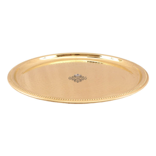 Brass Hammered Serving Plate, Tableware, Serveware, Dinnerware