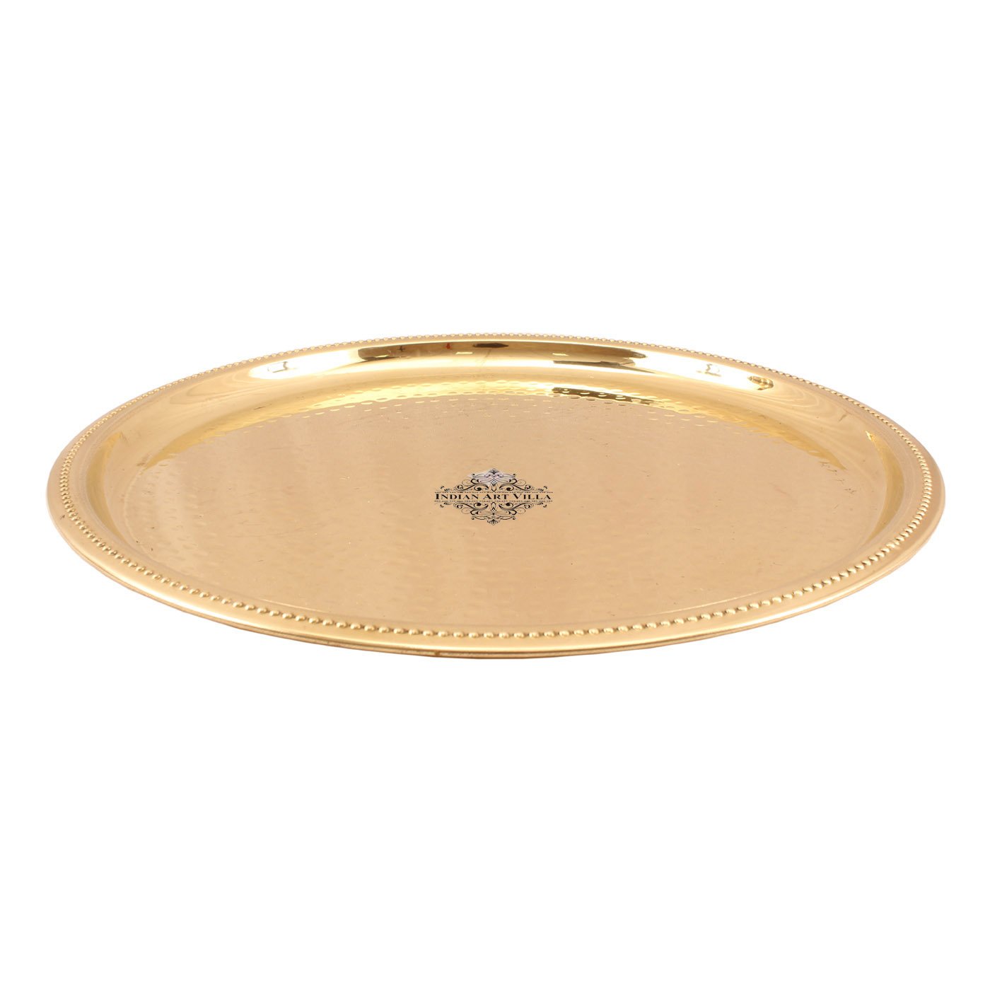 Brass Hammered Serving Plate, Tableware, Serveware, Dinnerware