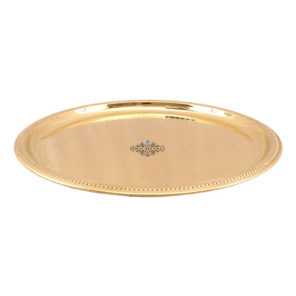 Brass Hammered Serving Plate, Tableware, Serveware, Dinnerware