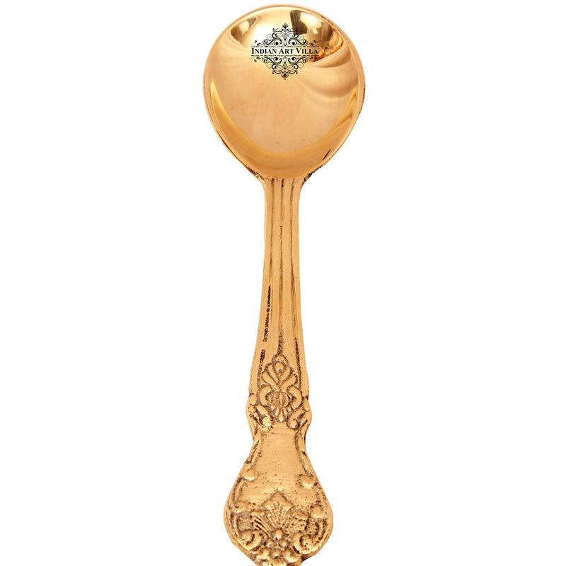 Brass Designer Serving Spoon| Serving Dishes Tableware| Gift Item