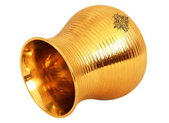 Pure Brass Half Lining Design Glass  350ml