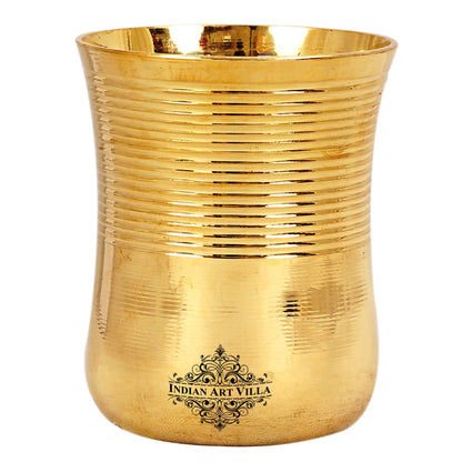 Pure Brass Half Lining Design Glass  350ml