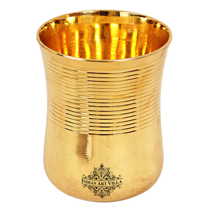 Pure Brass Half Lining Design Glass  350ml