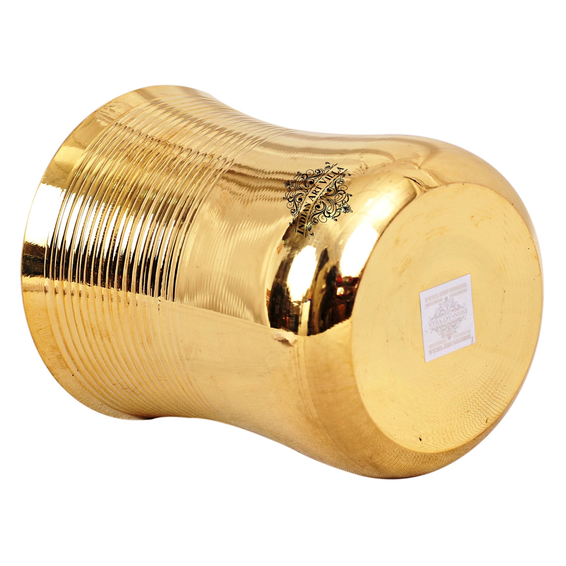 Pure Brass Half Lining Design Glass  350ml