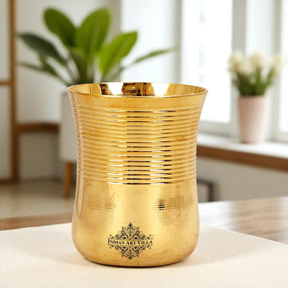 Pure Brass Half Lining Design Glass  350ml