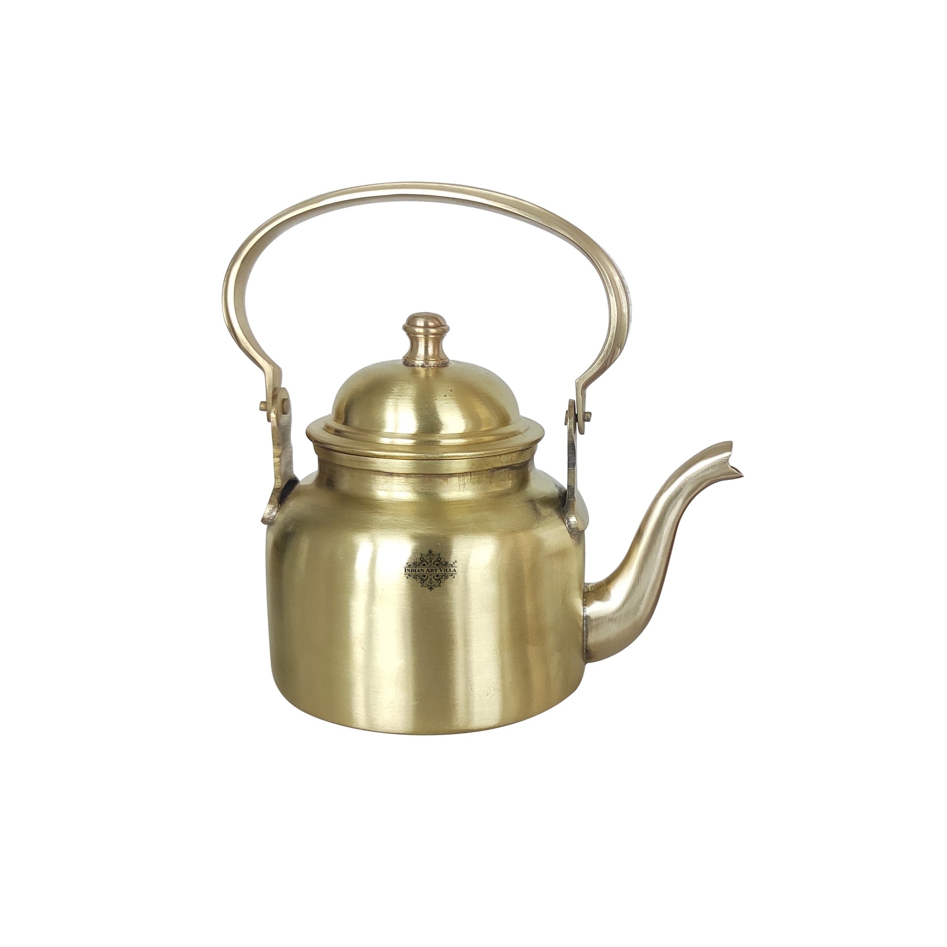 Pure Brass Designer Tea Kettle Pot, Serving Tea Coffee, Tableware
