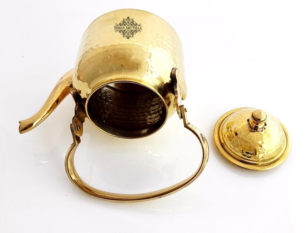 Pure Brass Designer Tea Kettle Pot, Serving Tea Coffee, Tableware