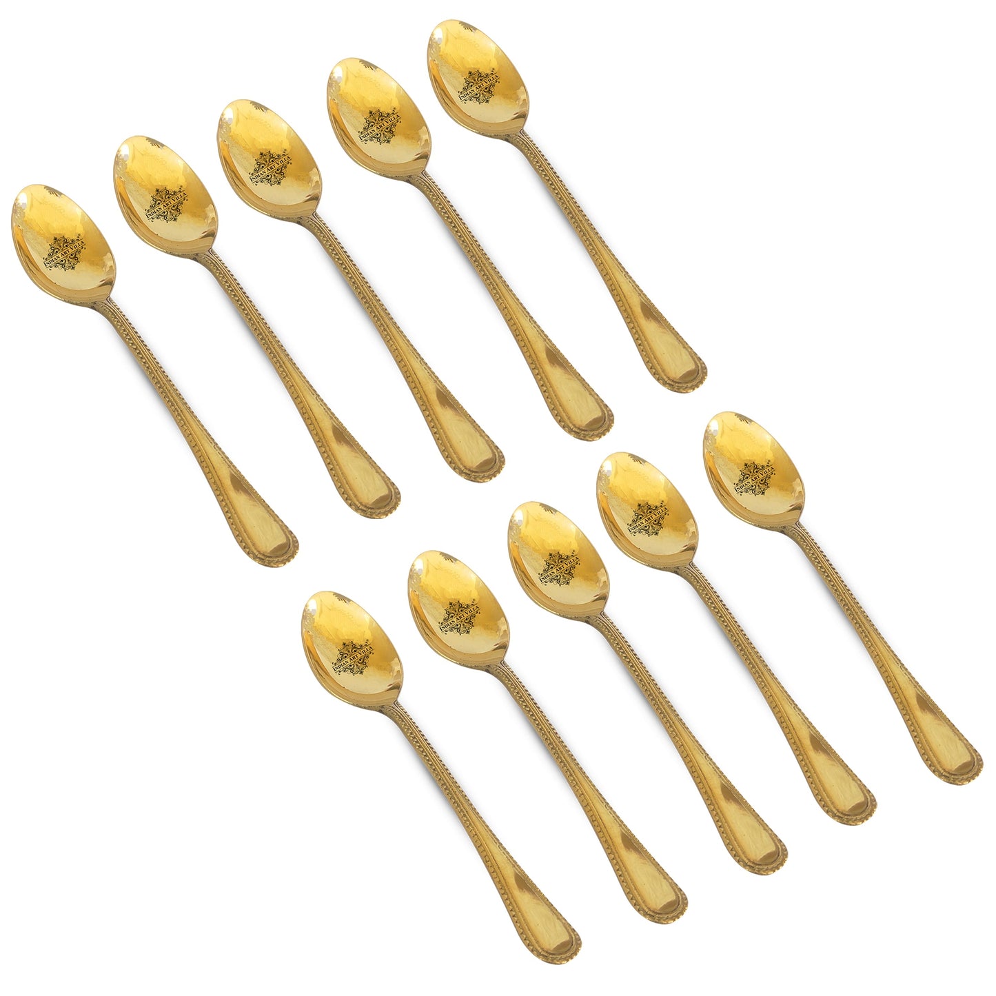Brass Bedding Spoon, Serveware Tableware, Length 17.78 cm , Gold