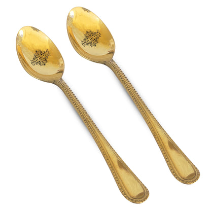 Brass Bedding Spoon, Serveware Tableware, Length 17.78 cm , Gold