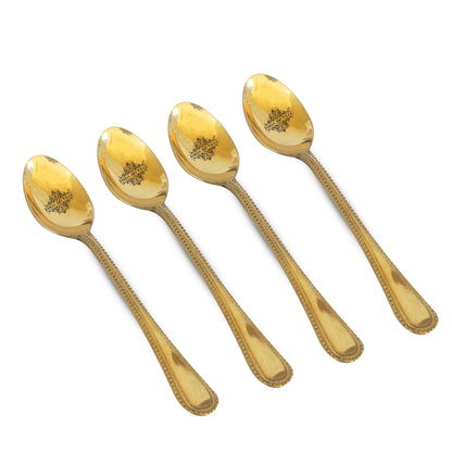 Brass Bedding Spoon, Serveware Tableware, Length 17.78 cm , Gold