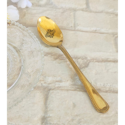 Brass Bedding Spoon, Serveware Tableware, Length 17.78 cm , Gold