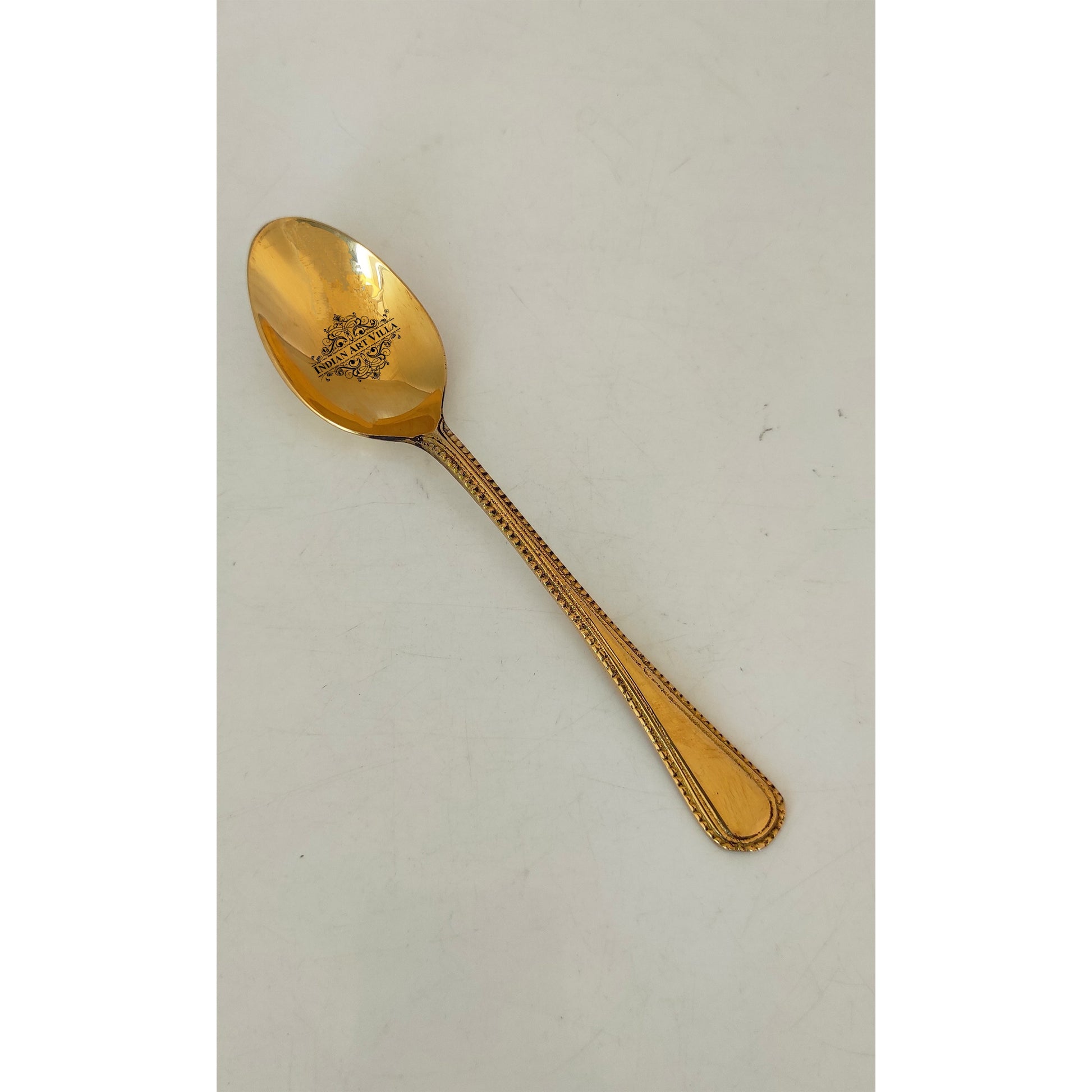 Brass Bedding Spoon, Serveware Tableware, Length 17.78 cm , Gold