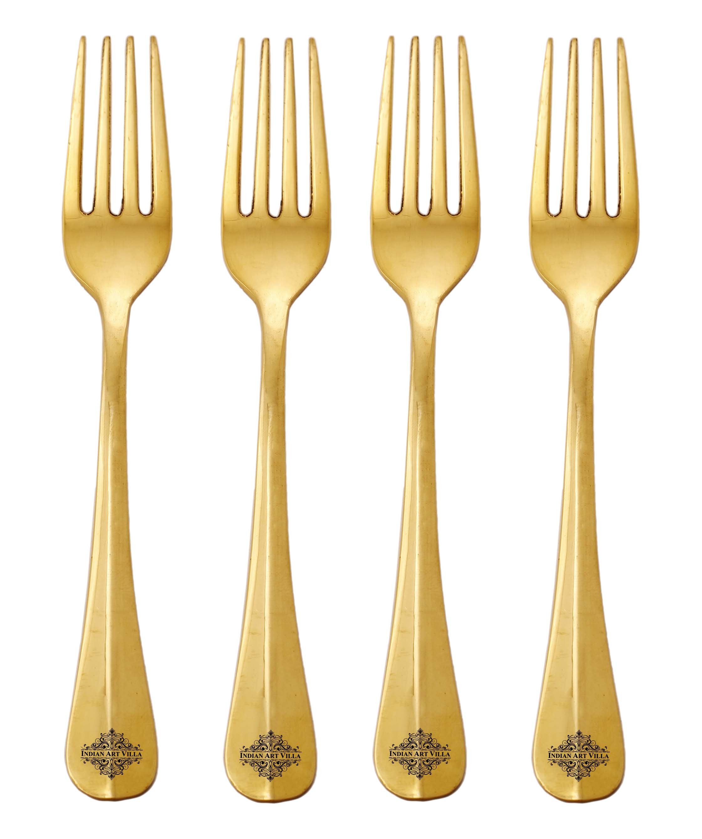 Brass Handmade Designer Fork, Flatware, Tableware, 7inches