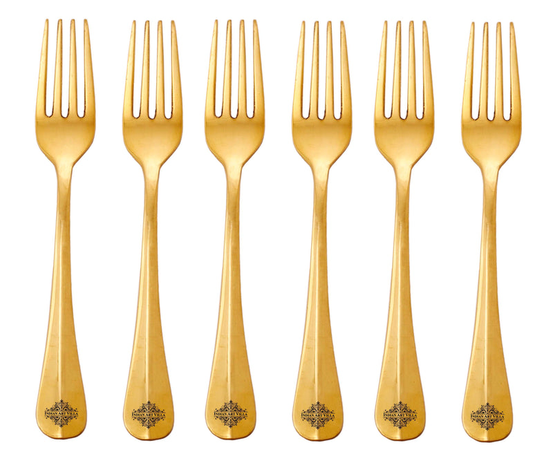 Brass Handmade Designer Fork, Flatware, Tableware, 7inches