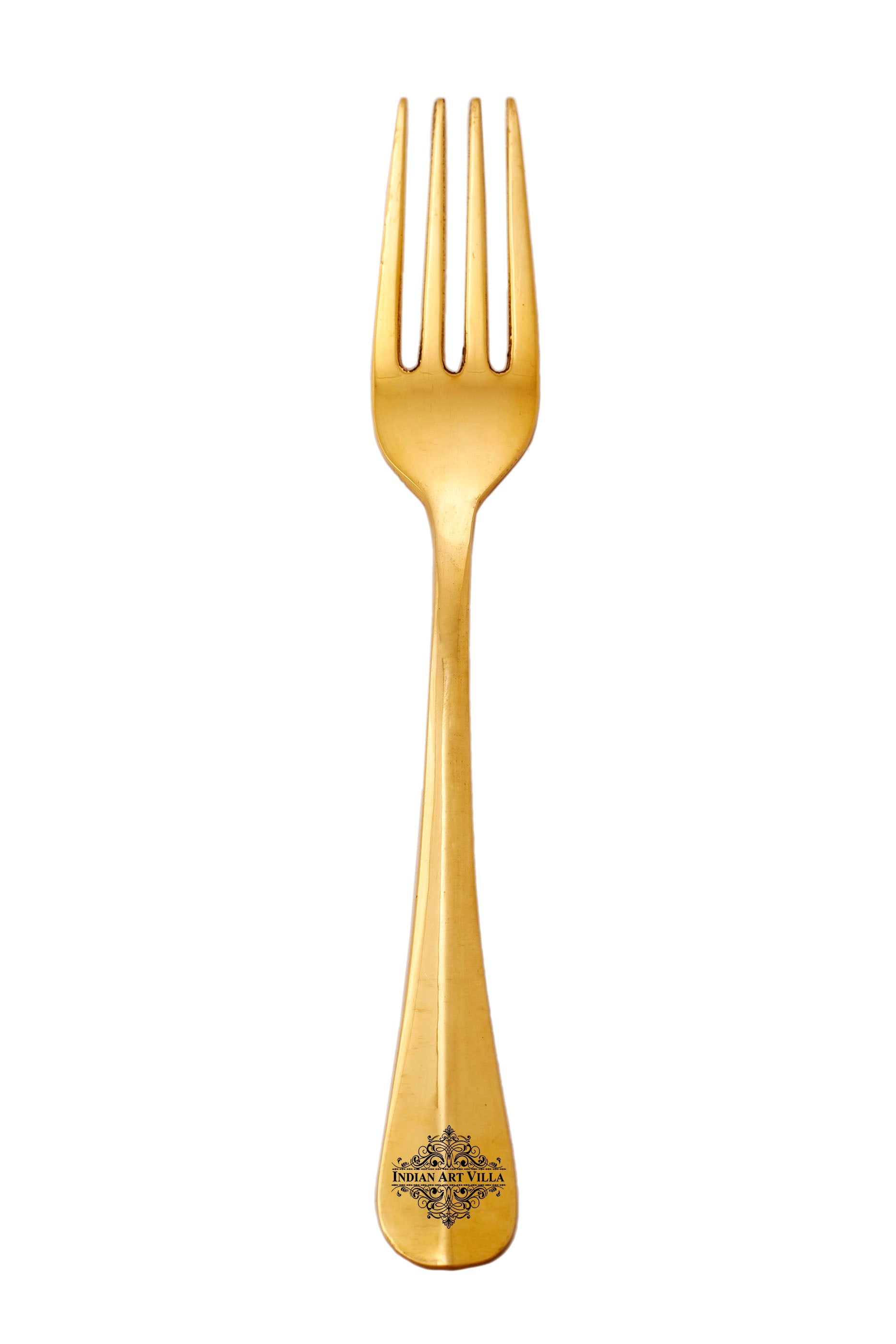Brass Handmade Designer Fork, Flatware, Tableware, 7inches