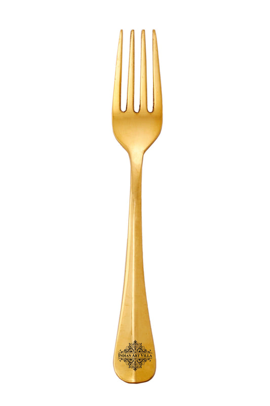 Brass Handmade Designer Fork, Flatware, Tableware, 7inches
