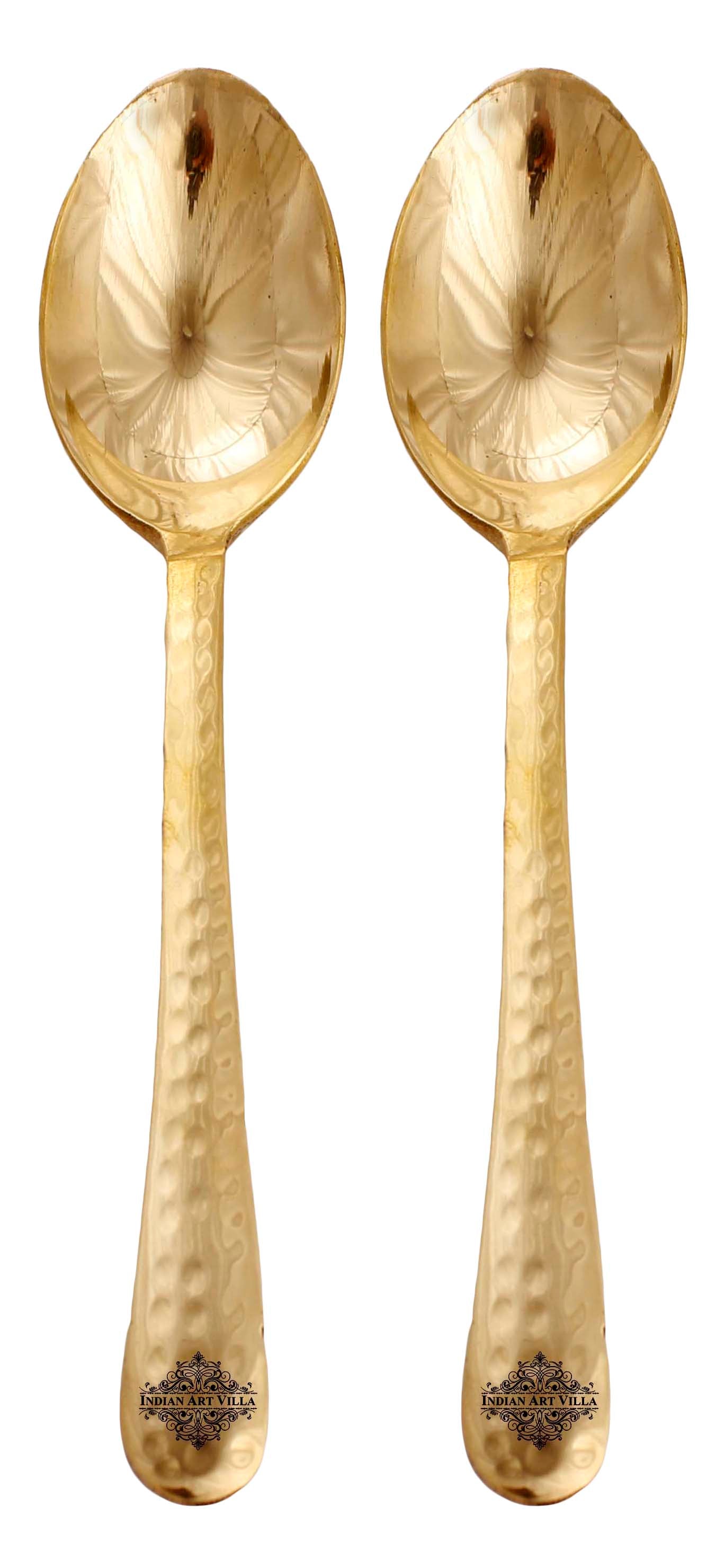 Brass Handmade Designer Spoon, Flatware, Tableware, 17.78 cm