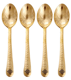 Brass Handmade Designer Spoon, Flatware, Tableware, 17.78 cm