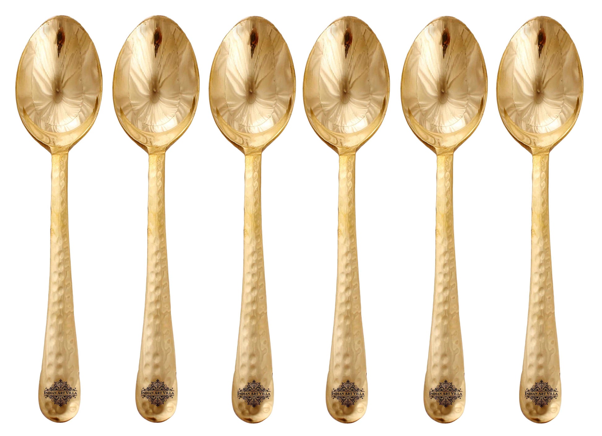 Brass Handmade Designer Spoon, Flatware, Tableware, 17.78 cm