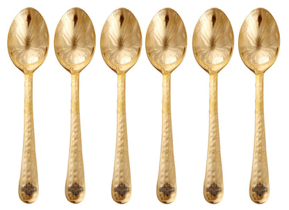 Brass Handmade Designer Spoon, Flatware, Tableware, 17.78 cm