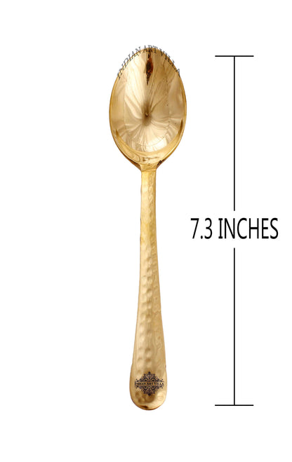 Brass Handmade Designer Spoon, Flatware, Tableware, 17.78 cm