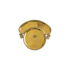 Handmade Pure Brass Maharaja Design Dinner Plate